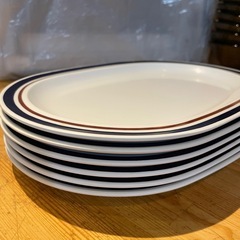 【引き取り限定】中古品　メラミン　プレート　6枚セットの画像