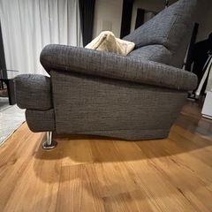 ニトリ3人がけ布貼りソファNポケットＡ13 グレー現行品の画像