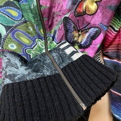 デシグアル　総柄　蝶々　派手柄　パーカーの画像