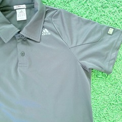 ✨👕adidas🫧 CLIMALITE ポロシャツ♡快適ドライ×おしゃれブラック✨スポーツもカジュアルも◎秋冬は重ね着でコーデを楽しもう♪の画像