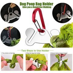 犬のうんちバッグ ＆ ホルダー　愛犬とお散歩の時に両手が自由になります。の画像