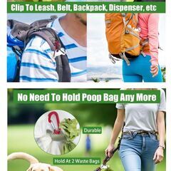 犬のうんちバッグ ＆ ホルダー　愛犬とお散歩の時に両手が自由になります。の画像
