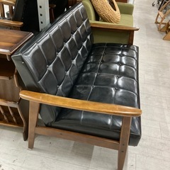 karimoku 2人掛けソファー ブラックの画像