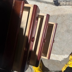 カリモク家具　ダークブラウン 4段引き出し収納　アンティーク　ヴィンテージレトロの画像