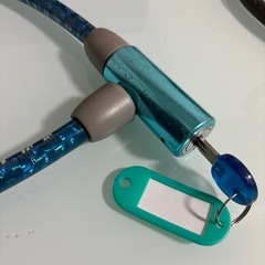 自転車　ワイヤーロック　鍵タイプの画像