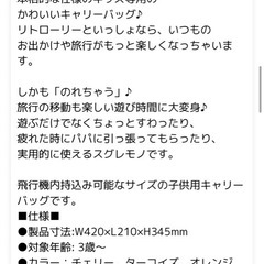リトローリーキッズトランク　キャリーバッグの画像