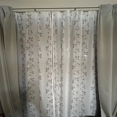カーテン 横100cm×2縦210cmレースカーテン セット の画像