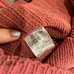 ピンク　ニット　Lの画像