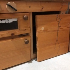 おもちゃ　ままごとキッチン　手作り　木製の画像