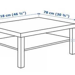 IKEA コーヒーテーブル（ブラック）の画像