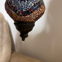トルコモザイクガラスランプ2台セット 5灯の画像