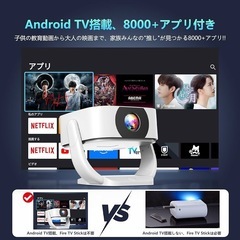 【使用回数2回】NUTROMO 家庭用プロジェクター Android TV搭載・2025年の画像