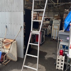 ホクセイ　4段　アルミ　脚立　兼用　梯子　HKK-12　ハシゴ　天板高さ1140　梯子長さ2380　中古　③の画像