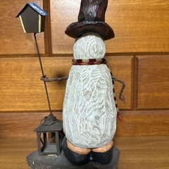 雪だるまの置物の画像