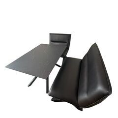 CREMA/クレマ ダイニングテーブル ソファチェア 3点セット W1200xD850xH700mm 基本引き取り限定 神奈川県横須賀市の画像