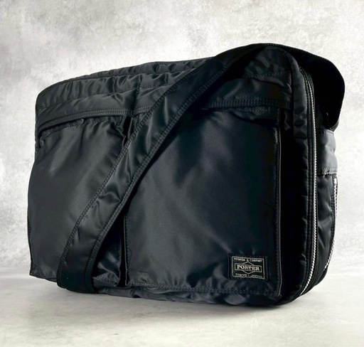 ポーター タンカー 2室 ショルダーバッグ A4可能 ブラック