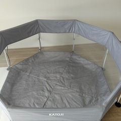 KATOJI 折りたたみベビーサークル コロコロランド8 グレーの画像