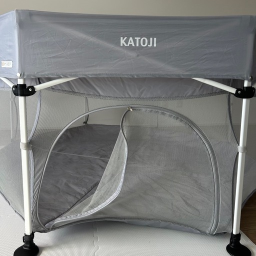 KATOJI 折りたたみベビーサークル コロコロランド8 グレー