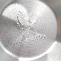 【未使用】ブッシュクラフト Bush Craft シェラカップ & レザーハンドルカバー ブラス キャンプ バーベキュー BBQの画像