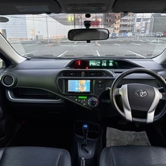 平成25年トヨタアクアGブラックレザー上段グレード　ナビ　TV ETC車検8/8の画像