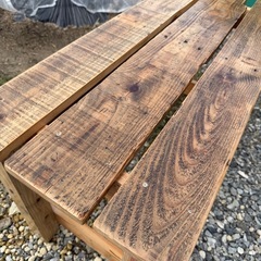 【木製ベンチ/作業台】　水性ウレタンニス塗装　マルシェ等の出店用ににの画像