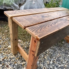 【木製ベンチ/作業台】　水性ウレタンニス塗装　マルシェ等の出店用ににの画像