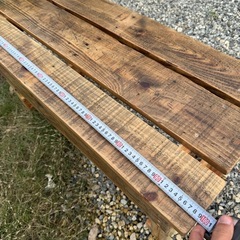 【木製ベンチ/作業台】　水性ウレタンニス塗装　マルシェ等の出店用ににの画像