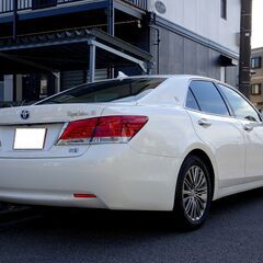 車検満タン クラウンハイブリッド ロイヤルサルーンG HDDナビ フルセグTV Bluetooth バックモニター 本革シート シートヒーター シートクーラー HID ETC ドラレコの画像