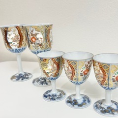 【超希少✨】龍峰窯 酒器セット 5個セット 茶器 金彩 古伊万里 三洋陶器の画像