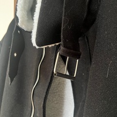 ブラックカジュアルジャケット フリース裏地付き　冬用　アウターの画像