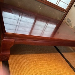 座卓 ローテーブル 天然木風 和室テーブル 【引き取り限定】の画像