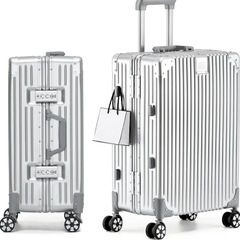 【新品未使用】スーツケース アルミフレーム キャリー ケースMサイズ 24インチ軽量バッグの画像