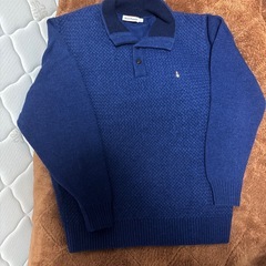 Hush Puppies ネイビー ポロネックセーター Lの画像