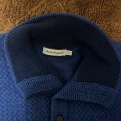 Hush Puppies ネイビー ポロネックセーター Lの画像