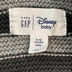 #4 子供服 ギャップ　GAP ミッキーマウス　ディズニー　フード　6〜12ヶ月サイズ　中古の画像