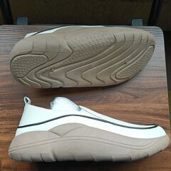 新品 24cm レディース スリッポン ホワイト シューズ 靴 カジュアル 識別番号:(954-ZS)の画像