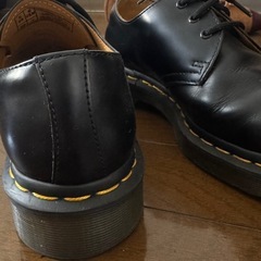 ブラックレザー 3ホールシューズ24cmの画像
