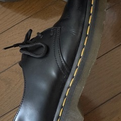 ブラックレザー 3ホールシューズ24cmの画像