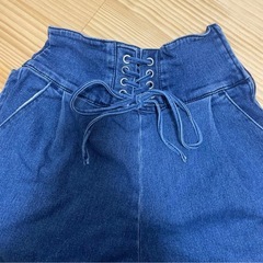 レディース　デニム　ワイドパンツの画像