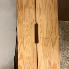  IKEA  スツール 収納付き, パイン材の画像