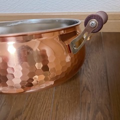熱伝導率抜群の純銅鍋！鈴木製作所　　一度使用のみ美品！の画像
