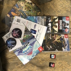 ポケモンソード ポケモンシャイニングパール モンスターハンターライズ バイオハザード旧式4 ニンテンドースイッチのカセットの画像