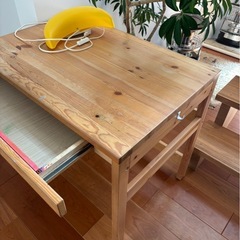 無印良品 木製デスクの画像