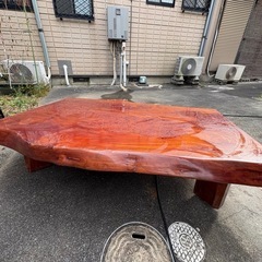 座卓 無垢材 テーブル 光沢仕上げの画像