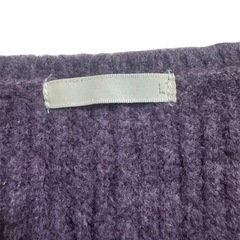 GU パープル クロップドニット 長袖 Lの画像
