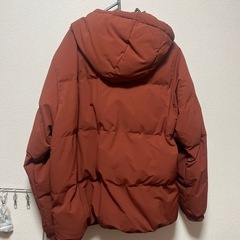 メンズ　ダウンジャケット　アフター　茶色　GU XL新品近い。の画像