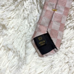 【ダミエ柄】LOUIS VUITTON ルイヴィトン ネクタイ ダミエ ピンクの画像