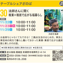 11月22日、23日、29日無料講座開催！複業・複居で広がる福暮...