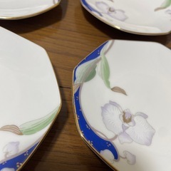 HOYA 保谷謹製 皿　胡蝶蘭 ４枚セット　の画像