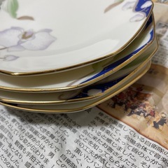 HOYA 保谷謹製 皿　胡蝶蘭 ４枚セット　の画像